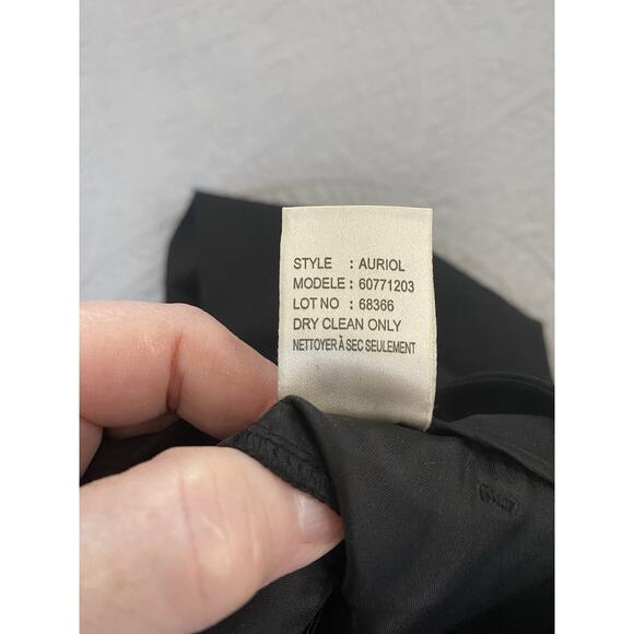 Theory Sz 0 Auriol Sailor Button Pockets Silk Trim Black Flare Wool Dress Pants - Picture 8 of 12